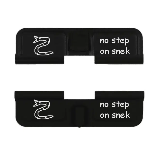 engraved dust cover no step on snek