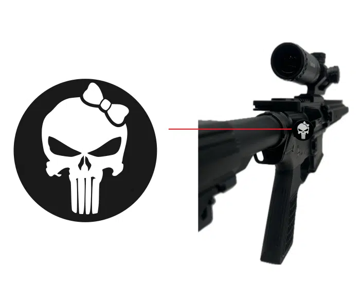 engraved forward ar assist cap - punisher girl