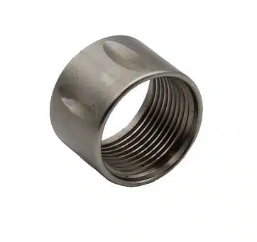 Stainless 9/16x24 Pistol Length Fluted Thread Protector (.40 Cal)-0
