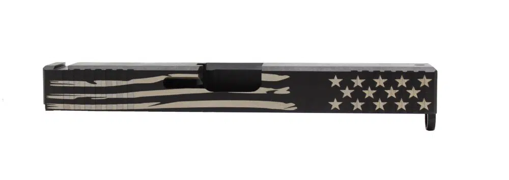 glock slide - engraved american flag