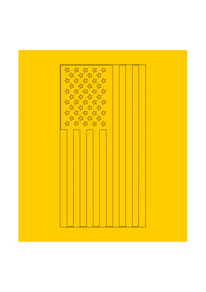American Flag Single Image Cerakote Stencil