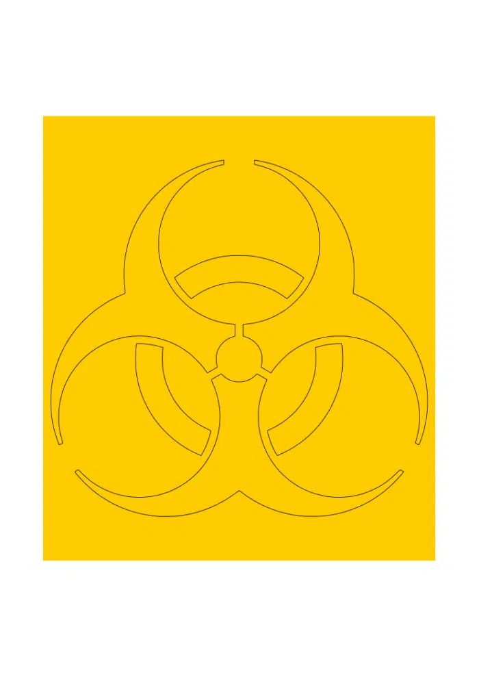 Biohazard Single Image Cerakote Stencil