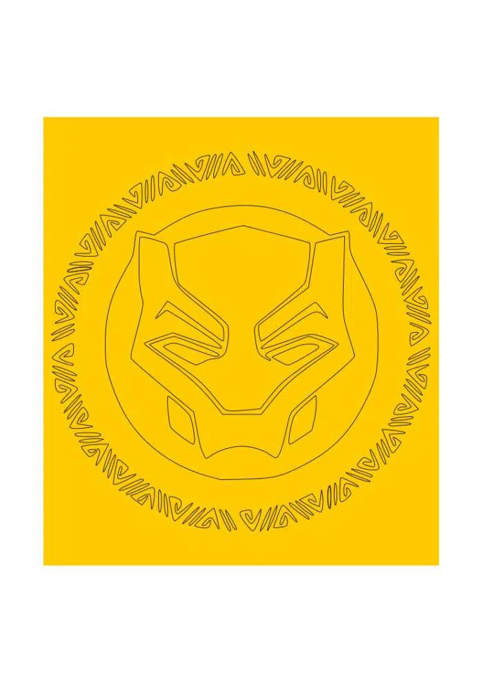 Black Panther Single Image Cerakote Stencil