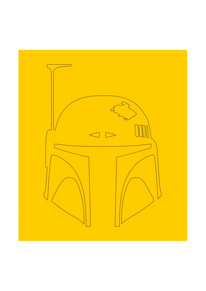 Boba Fett Single Image Cerakote Stencil