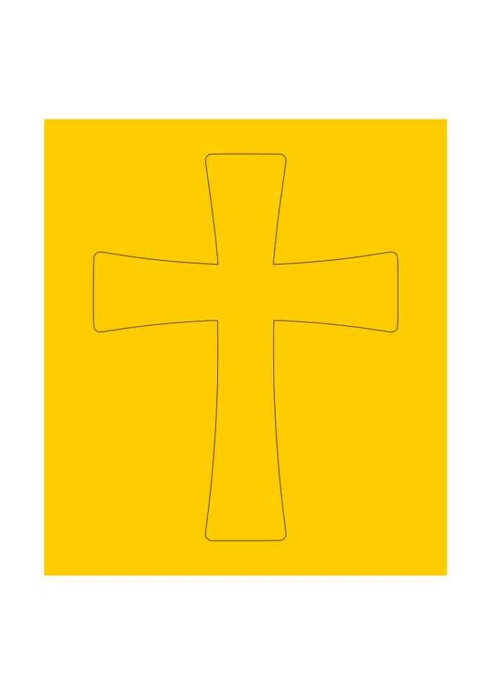 Cross Single Image Cerakote Stencil