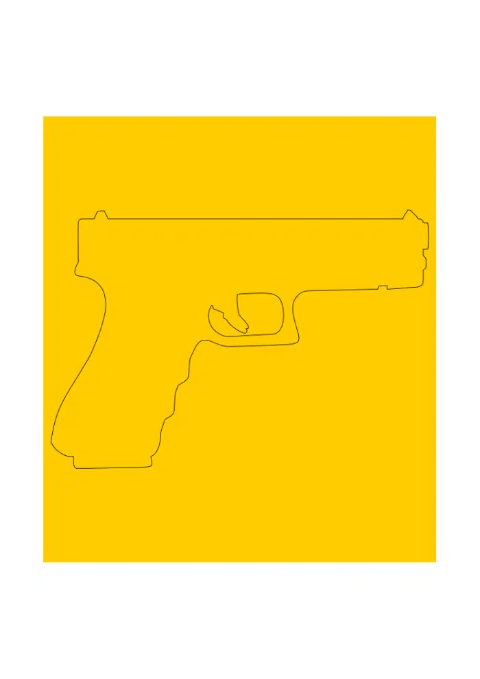 stencil glock pistol outline