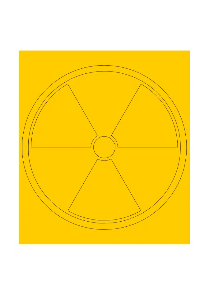 stencil radioactive logo