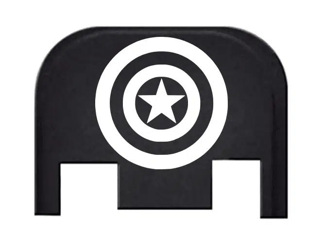 engraved glock back plate captain america avengers marvel comcis