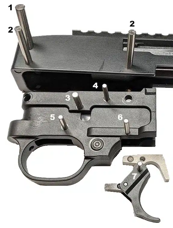 Stainless Complete Pin Set for Ruger 10/22 | KM Tactical