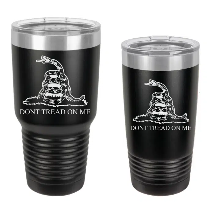 dont tread on me engraved tumbler