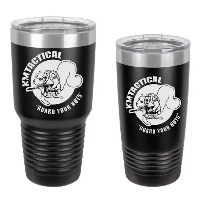 km tactical guard your nuts engraved tumbler