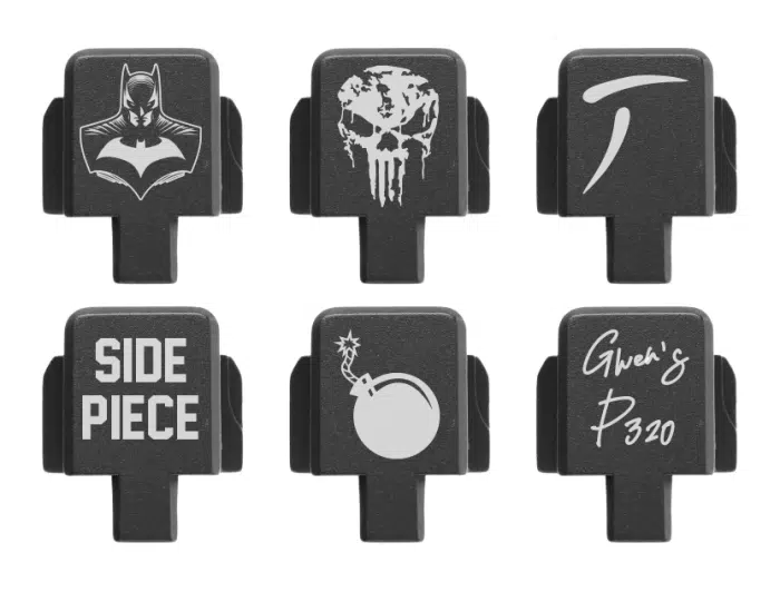 custom engraved sig p320 slide plate - example