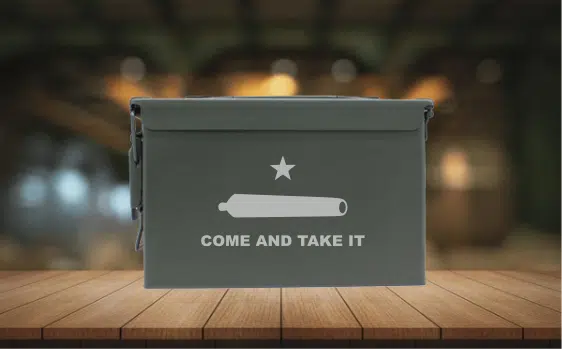 engraved ammo can example - green, backdrop