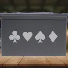 engraved ammo can example - black, backdrop