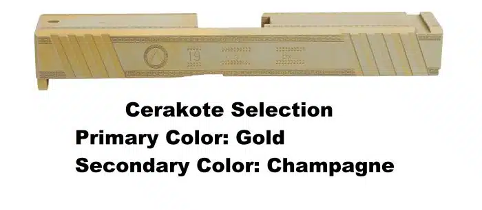 Deep Engraved Custom Cerakote Glock Slide - molon labe