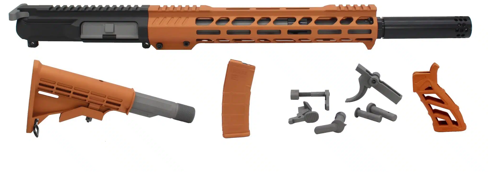 Tungsten Black and Orange Cerakote AR-15 16