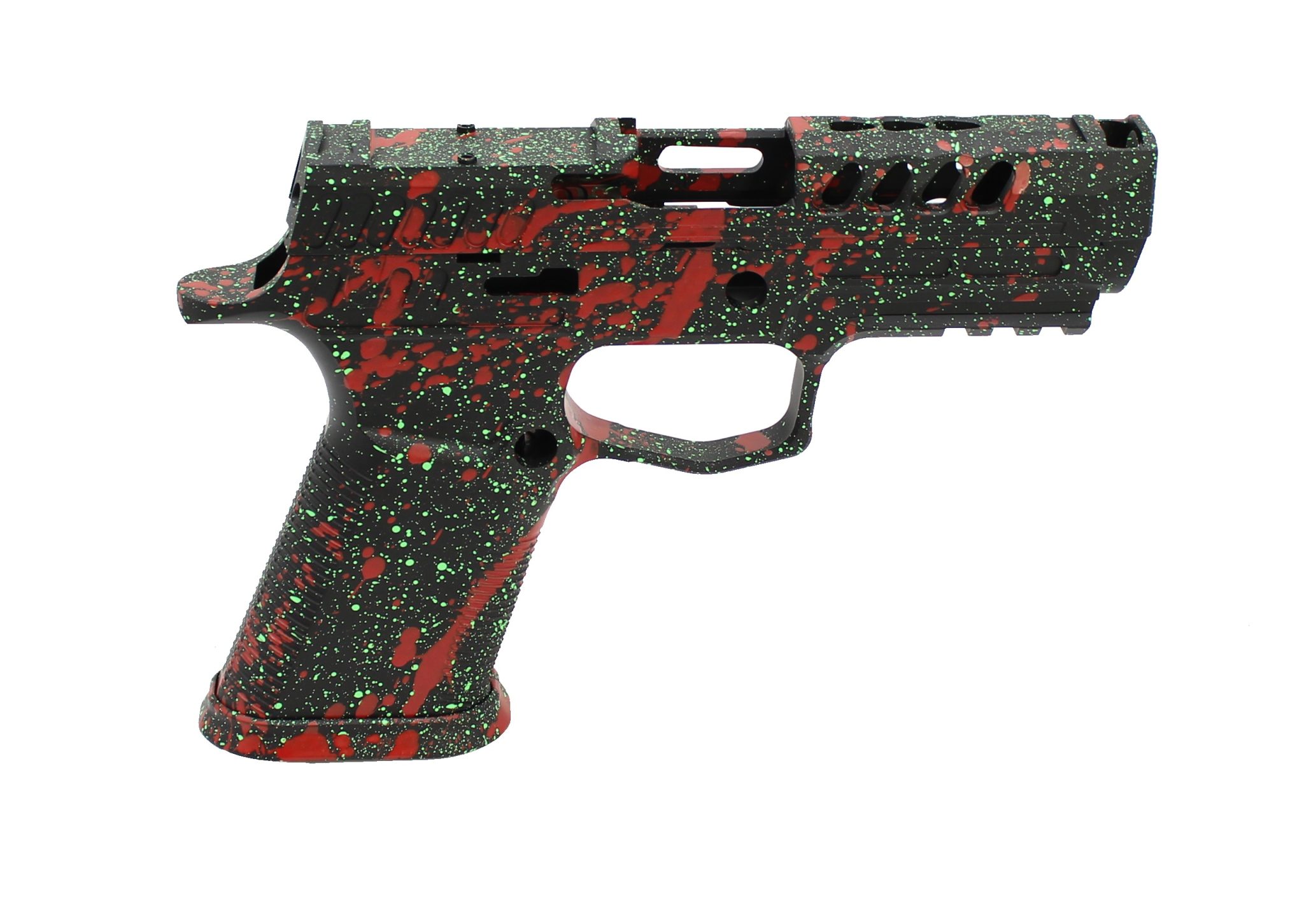 oo-valor-c-blkredgrnsplatter2 One Off Cerakote Sig KM Tactical Valor Series Module