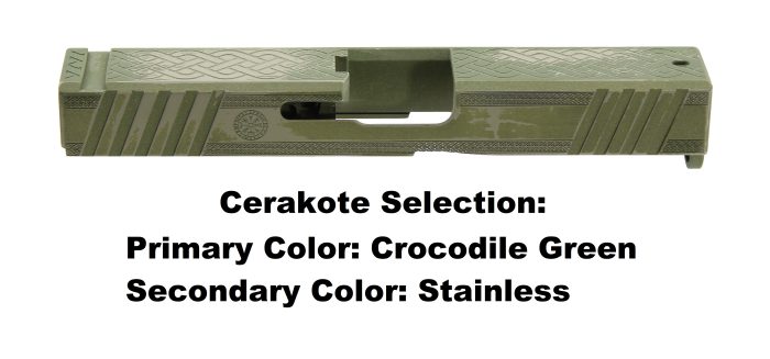 Deep Engraved Glock Slide - Viking 2 pattern with cerakote