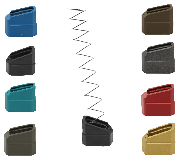 KM Tactical Billet +5 Magazine Extensions For Glock 17 & 19
